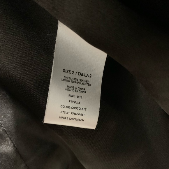 Metro 7 Brown Leather Ladies Jacket Size 2 - Picture 5 of 6